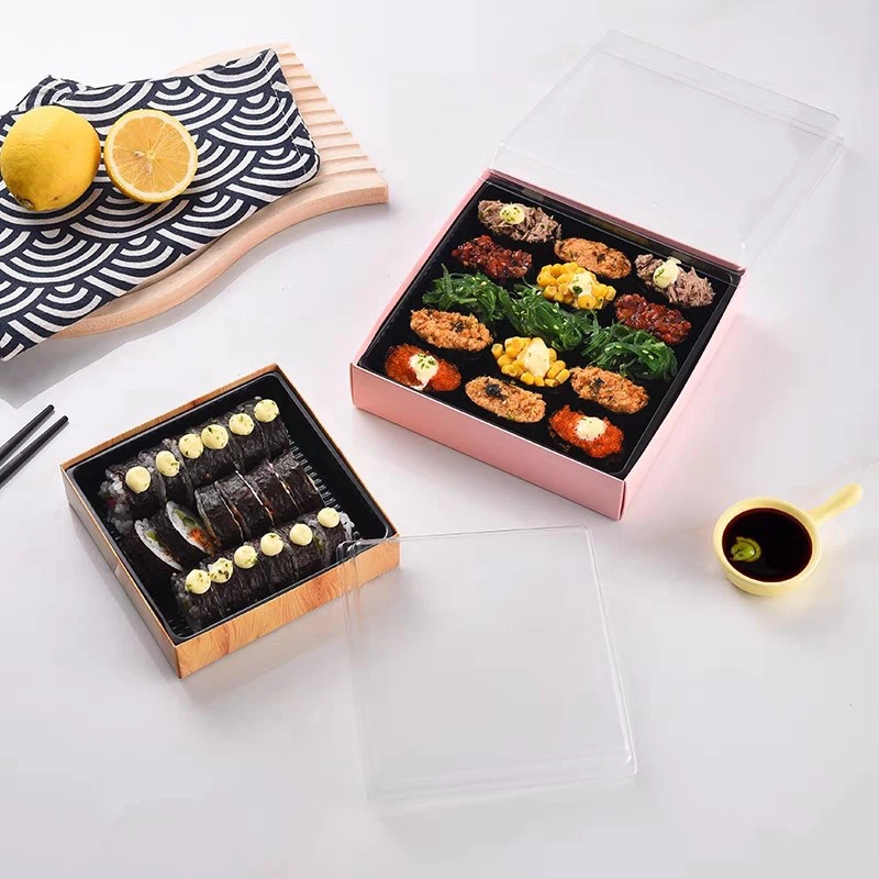 Custom wholesale Sushi Takeaway Packaging Box With Divider Custom wholesale Sushi Takeaway Packaging Box With Divider